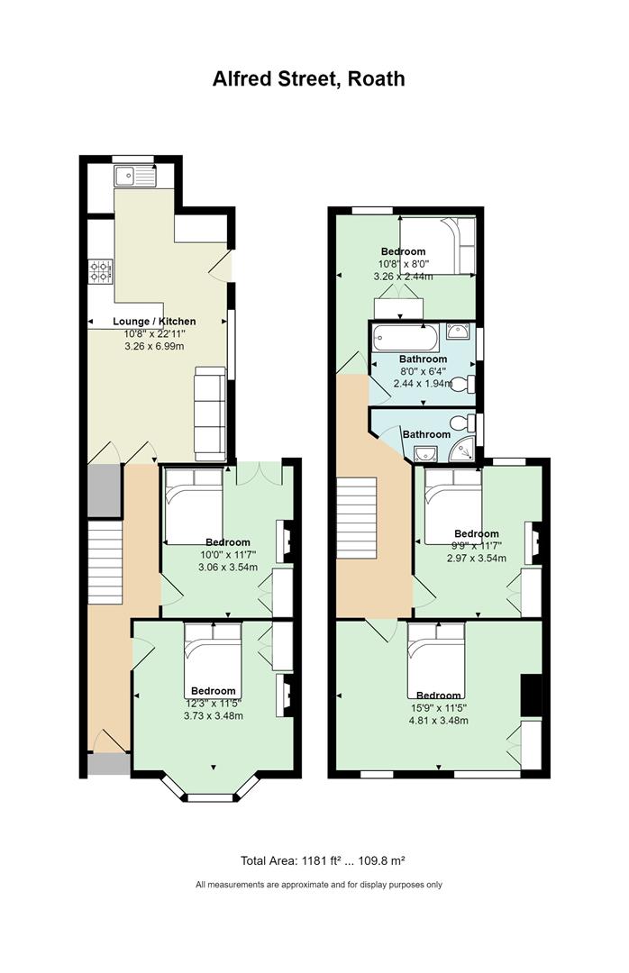 Floorplan for Alfred Street, Roath